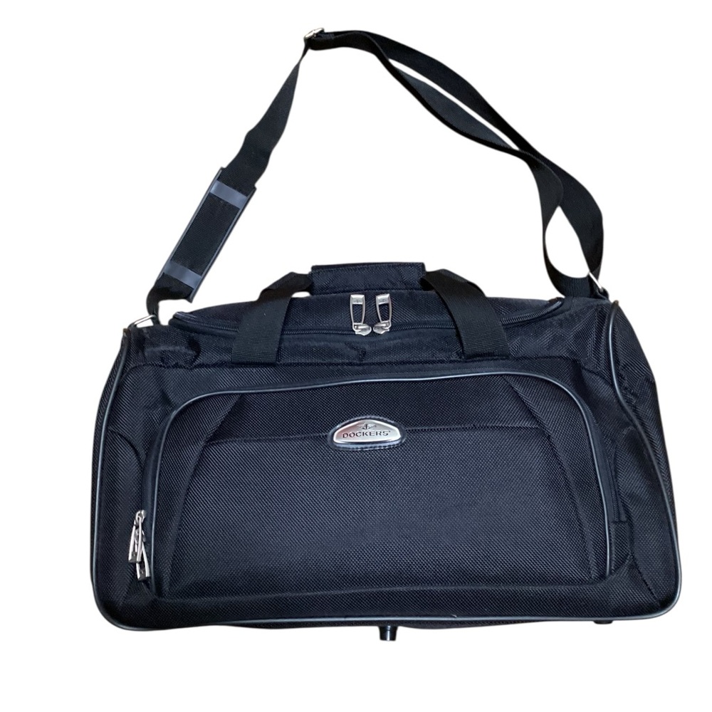 Dockers Nylon Duffle Bag Mid Size Black - Picture 6 of 12